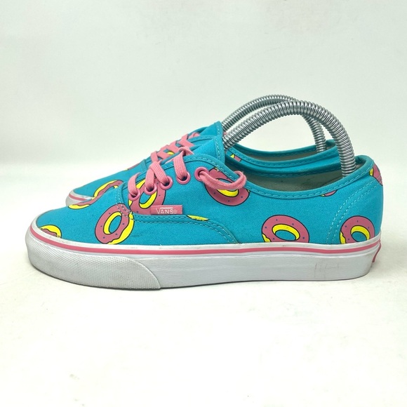 Vans Off the Wall Low Top Lace Up Sneaker “Odd Future” Blue Donuts Womens 8 - Picture 4 of 8